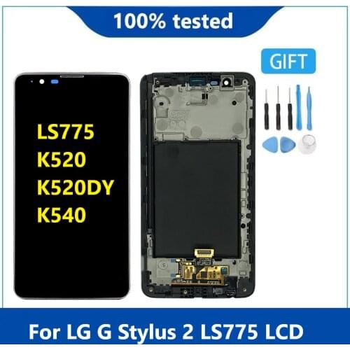 Origina For LG G Stylus 2 LS775 K520 K520DY K540 Black LCD Display Touch Screen Sensor Digitizer Assembly with Frame
