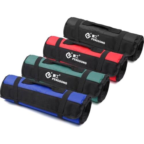 PENGGONG MultifunctionTool Bag Oxford Canvas Chisel Roll Bags Waterproof Carrying Handle Bag For Electrician Repair Tool