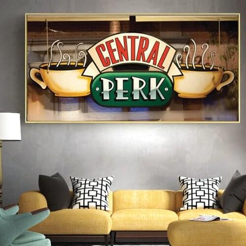 Central Perk Cafe Canvas Painting Friends TV Show Posters and Prints Scandinavian Wall Art Picture for Living Room Cuadros Decor