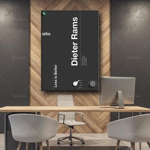Dieter Rams Poster, Less is more, Design Quotes, Dieter Rams Print, Braun Poster, Dieter Rams Braun print, Braun art Vintatage