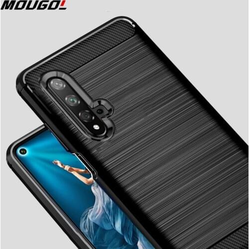 For Honor 20 Case Carbon Fiber Cover Shockproof Silicone Phone Case On For Huawei Honor 20 Pro Cover 360 Full Protection Bumper