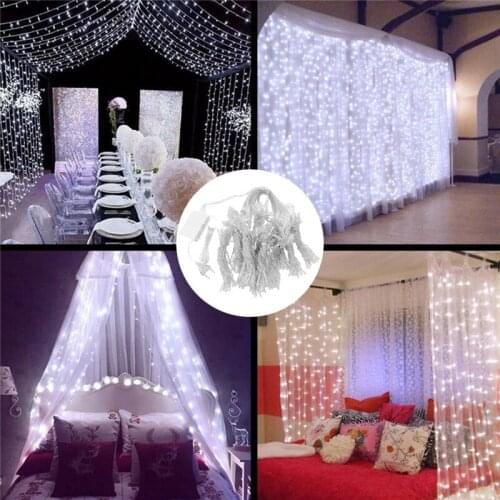 Fairy Light String 3x1m 3m LED Icicle Curtain Light for Christmas Bedroom Wedding Party Courtyard Decoration New Year 2022 Decor