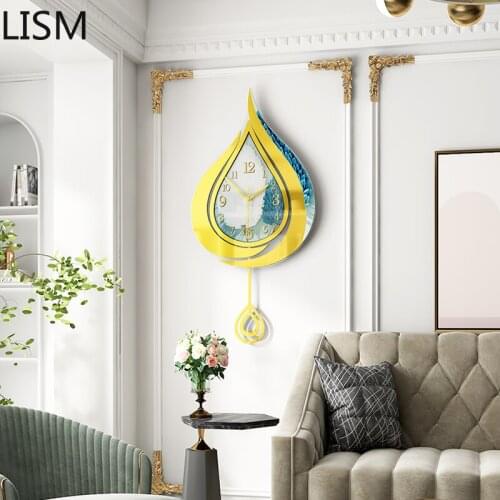 Modern Design Art Nordic Wall Clock Luxury Colorful Clocks Wall Home Decor Living Room Simple and Light Luxury Horloge Mural