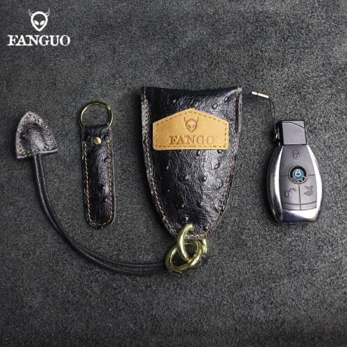 Genuine Leather Car Key Bag Fashion Key Housekeepers Car Key Holder Case Keychain Pouch For Women Men