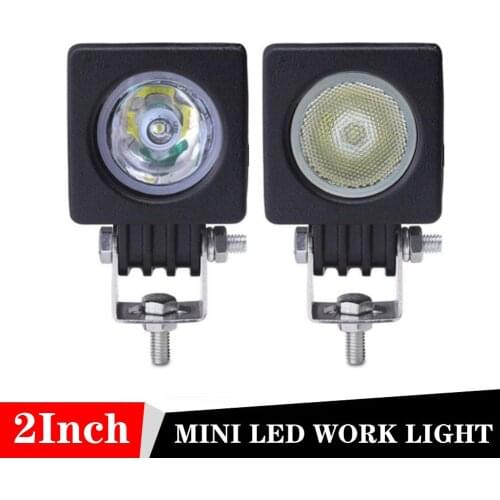 2pcs 10W LED Work Light Offroad Car Auto Truck ATV Motorcycle Headlight Trailer 4WD AWD 4x4 Wagon 12V 24V Spot Flood Fog Lamp