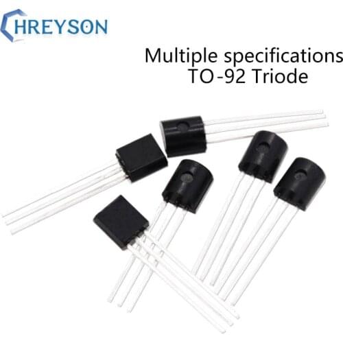 50Pcs PNP Transistor NPN Power Triode 2N2222 2N2907 2N3904 2N3906 2N4401 2N4403 2N5089BU 2N5401 2N5551 TO-92 Diode IC
