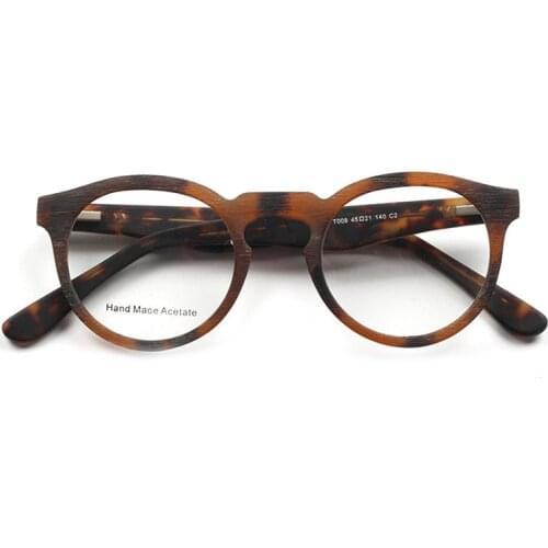 Vintage Round Optical Glasses Frame Women Acetate Optical Eyewear Frames Myopia Spectacles Prescription Unisex Glasses