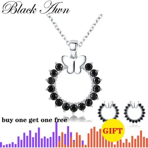 925 Sterling Silver Womens Necklace Trendy Female Bijoux Life Butterfly Pendants Silver 925 Jewelry KN013