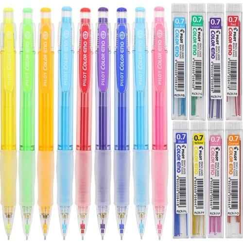 1Pc PILOT HCR-197 Color Mechanical Pencil 0.7mm+Eno Lead Set Erasable Color Hand-painted Pen for School Supplies Stationery