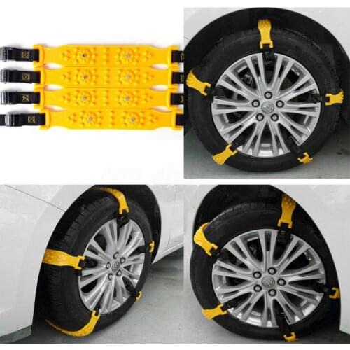 1Pcs Winter Car Snow Tire Chain Belt Auto Wheel Tire Snow Chain TPU Chain Set Anti-skid Chain Outdoor Emergency Chain Wholesale