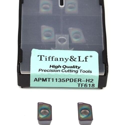 10pcs APMT1135PDER-H2 TF618 CNC Lathe Turning Tools Cutting Blade APMT1604PDER-H2 TF618 Carbide Color Milling Insert,Steel Tools