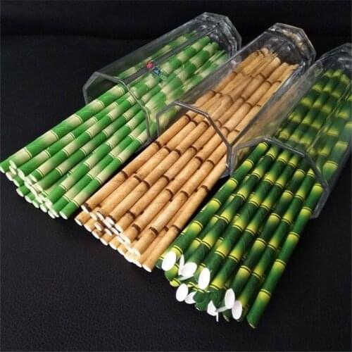 100pcs 19.7cm Paper Straw Reusable Bamboo Drinking Straws Drinking Tubes Party Supplies Decoration Cocktail Drink Accessory