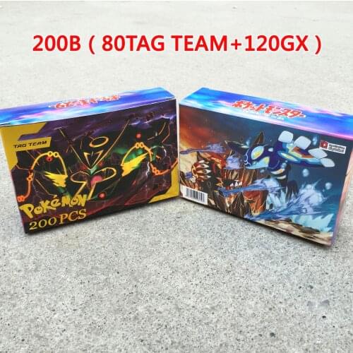 200 Pcs GX TEAM Shining TAKARA TOMY Cards Game Battle Carte 100pcs Trading Cards Game Children Toy PokemonOriginal Flash Cards