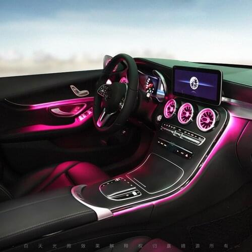 3/12/64 colors For Mercedes-Benz C GLC E CLA A S-class w205 x253 w213 a177 front and rear turbine air outlet atmosphere lights