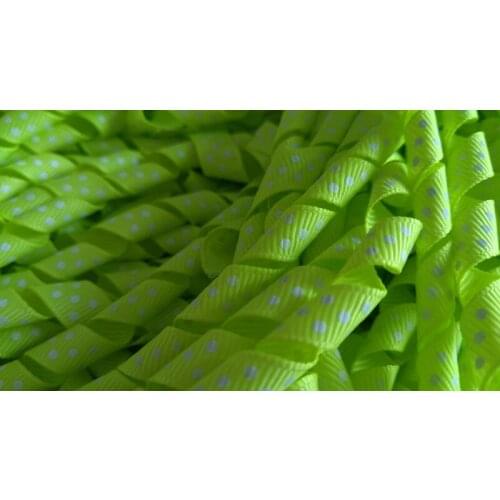 3/8" inch (9mm) grosgrain polka dot korker ribbon