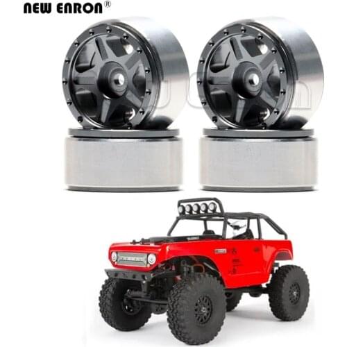 5-Star 1.0 Inch CNC Beadlock Wheel RC Hub RC Rim Micro 4Pc for 1/24 RC Mini Crawler Car Axial 1/24 SCX24 AXI00001 AXI00002 90081