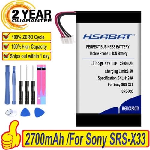 Top Brand 100% New 2700mAh ST-03 Battery for Sony SRS-X33 Batteries + free tools