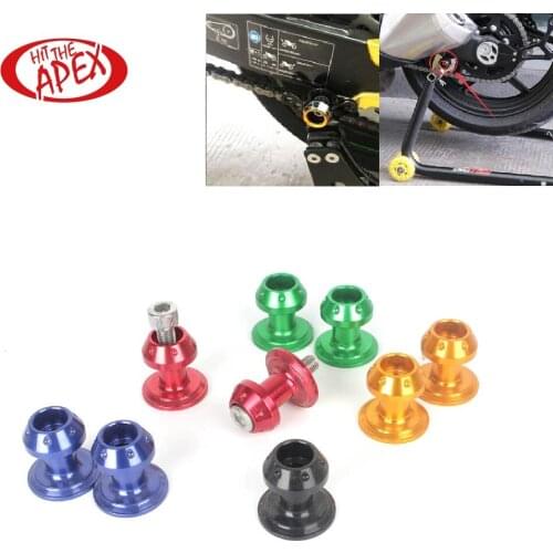 CNC Aluminum Motorcycle Swingarm Sliders Spools Paddock Stand Bobbins Swing Arm 6MM Universal For Yamaha YZF R6S 2006 - 2009