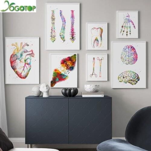 Anatomy Art Human Heart Brain Lungs Wall Art Diy Diamond Painting Nordic embroidery Wall Pictures For Doctor Office Decor YY2335