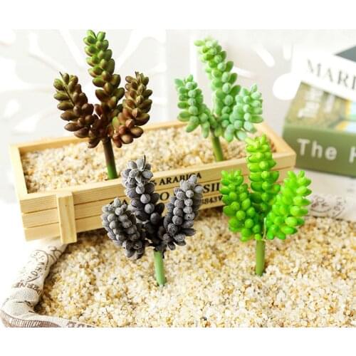 Large Green Artificial Succulents Plants Home Garden Wedding Christmas Party Decoration Fake Plants DIY Desktop Bonsai