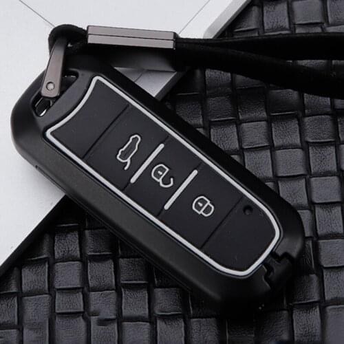 Zinc alloy+Silicone Car Remote Key Case Cover for Wuling Hongguang S for Baojun 510 730 360 560 RS-5 530 630 310 E100 310W