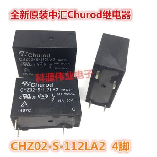 CHZ02-S-112LA2 12VDC-V 4PIN 16A Relay