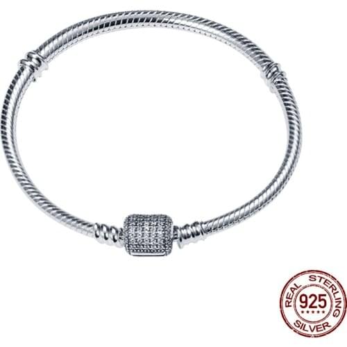 Qikaola Authentic Sterling Silver Original Bracelet Fit Qikaola Beads Charms DIY Jewelry Fashion Gift For Women CMC907