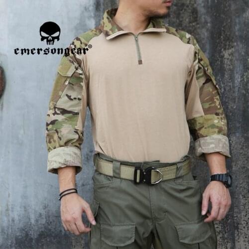 EmersonGear G3 Tactical Combat Shirts Hunting Airsoft Clothes Men Army Military Outdoor Sports Tops Clothing Camouflage MultiCam