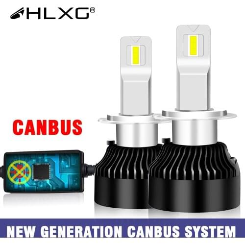 HLXG 25000LM h7 LED luces canbus headlight car Light H1 H8 H9 H11 9012 9005 9006 HB3 HB4 bulb lamp 12V h4 led 6500K CSP 3570 led