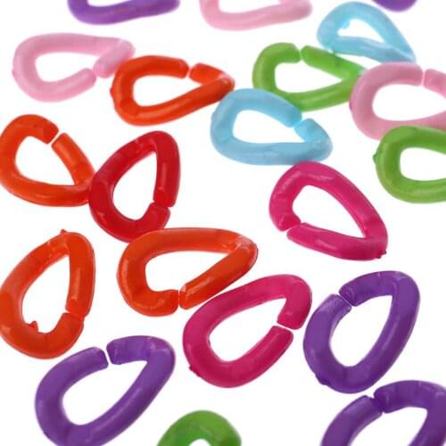 50Pcs/Pack Parrot Toys Clips Hooks Bird Stand Chain Rainbow Rat Bird DIY Toy