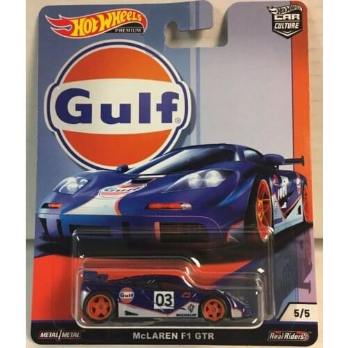Hotwheels 1:64 Gulf Racing McLaren F1 Collector Edition Metal Diecast Model Race Car Kids Toys Gift