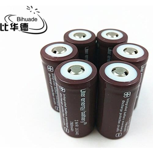 Liter energy battery 2pcs RCR 123 16340 780mAh 3.7V Li-ion Rechargeable Battery Lithium Batteries with Retail Package