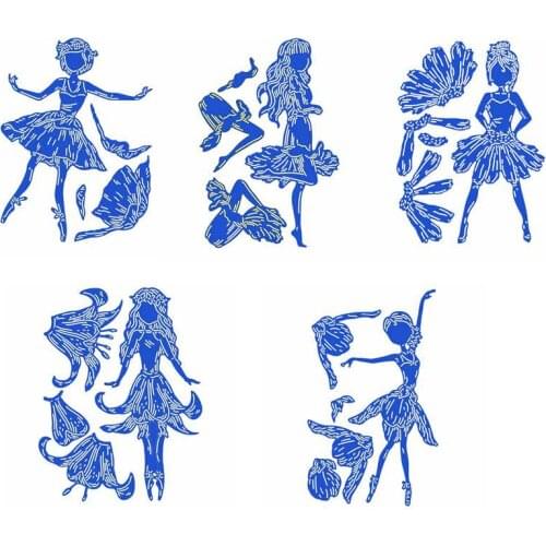 Dancing Flower Fairy Pretty Girls Metal Cutting Dies Scrapbooking For Card Album Making Template Stencil Embossing New Dies 2019