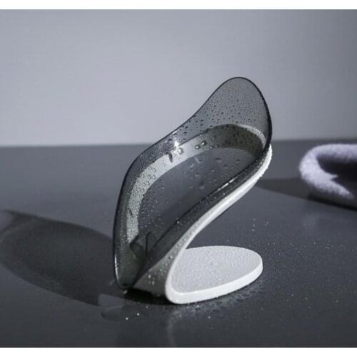 Leaf Shape Soap Box Creative Drain Soap Holder Bathroom Soap Holder Free Perforated Soap Dish For Bathroom Suction Cup Soap Dish