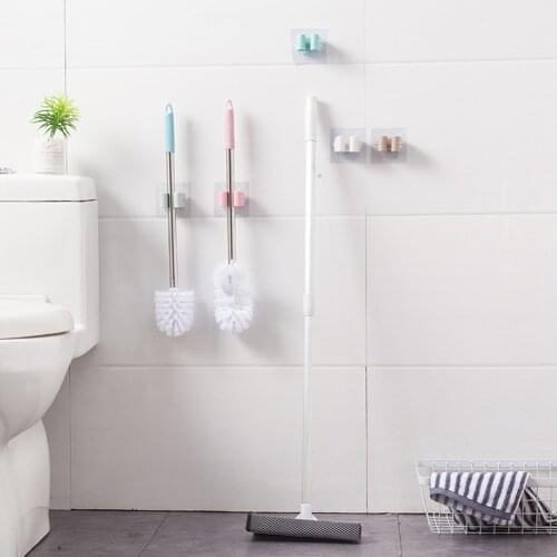 Hot Wall Mounted Mop Holder Brush Broom Hanger Storage Rack Bathroom Organizer Accessory Hanging Pipe Hooks Products For Kitchen