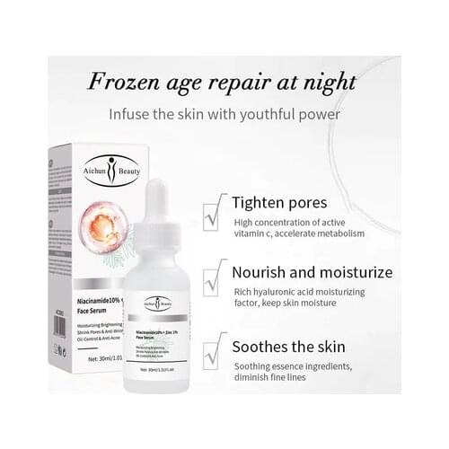 Niacinamide stock solution for facial skin brightening and luminous moisturizing facial treatment serum 30 ml