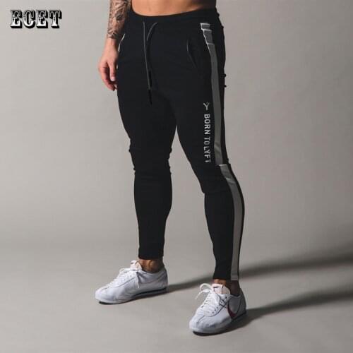 New Streetwear Cotton Mens Pants Fashion Sports Pants Casual Pants Joggers Fitness Pants Slim Pants