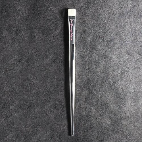 Flat Eyebrow Brush It Cosmetic Silver Chromed Synthetic Eye Brow Lip Make up Brush