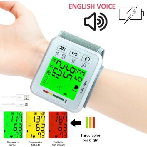 Sphygmomanometer portable Wrist blood pressure monitor tonometer Machine saint health medical equipment BP Heart Rate meter