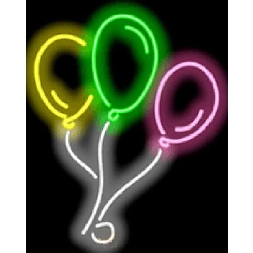 Festival Balloons Custom Handmade Real Glass Tube Firms Bar KTV Store Shop Party Home Decoration Display Sign Neon Light 15"X19"