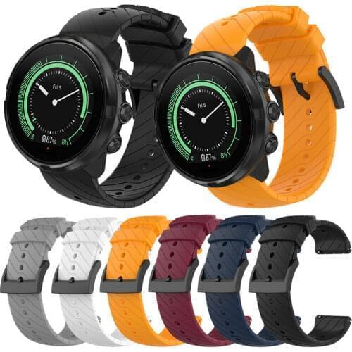 24mm Soft Silicone Watch Bracelet Wristband Strap Band For Suunto 7 9 Baro D5 Spartan Replacement Accessories 5 Colors Optional