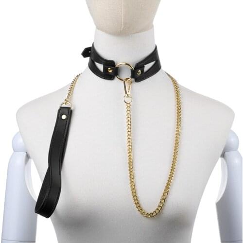 Adult Couples Sex Collar with Leash Ddlg Harness Bondage Lingerie Slave Leather Chocker Bdsm Outfit EROTIC SEX TOYS Black Red