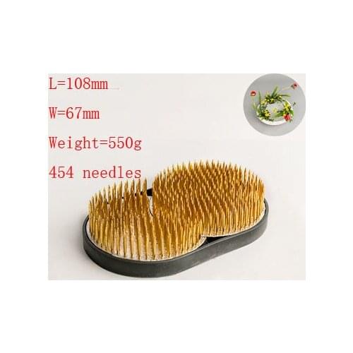 Japanese ikebana flower arranger kenzans metal flower frog holder base moon sun kenzan pot trays