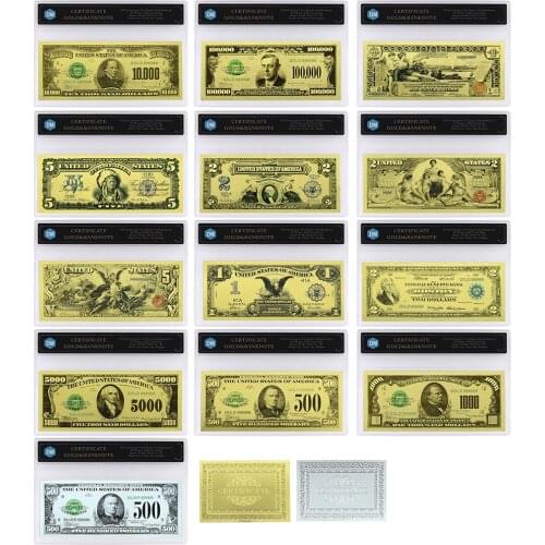 Us Gold Banknotes Notes Reserve Bill Currency Money Non Paper Federal Us Bussiness Gift Art Craft for Collection