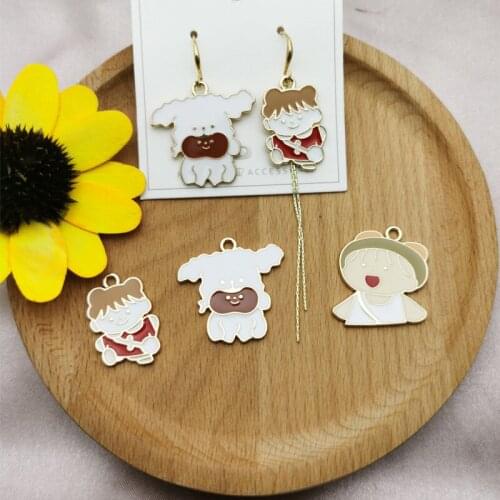 10pcs enamel cartoon charm for jewelry making and crafting earring pendant bracelet necklace charms FX574