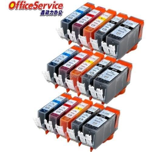 15X Compatible ink cartridge PGI-520 CLI-521 PGI520 CLI521 for Canon IP4600 IP4680 MP550 MP560 MP568 MP620 MX860 MP980 printer