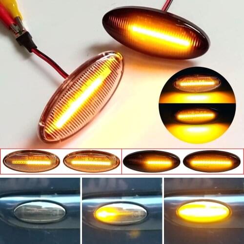 2Pieces Side Marker Light For Opel Vauxhall Vectra B MK1 Dynamic Turn Signal Lamp Repeater Blinker Indicator 1995 1996- 2003