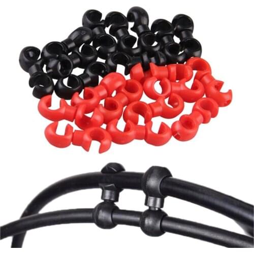 20Pcs/10Pcs Bicycle Parts MTB Bicycle Brake Cable S Style Clips Buckle Hose Guide Bike Cross Line Clip Bike Parts Cables Housing