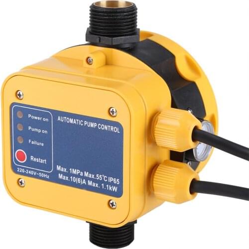 220-240V Electric Water Pump Pressure Sensor Switch Water Pump Automatic Pressure Controller High Sensitivity with Press Gauge