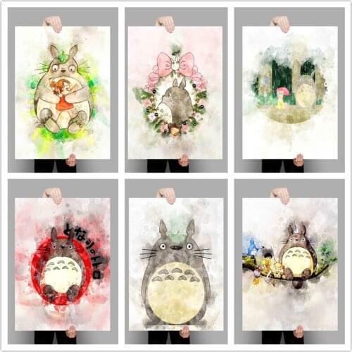 5d Diy Diamond Painting My Neighbor Totoro Full Square/Round Diamond Embroidery Classic Anime Mosaic Cross Stitch Home Decor